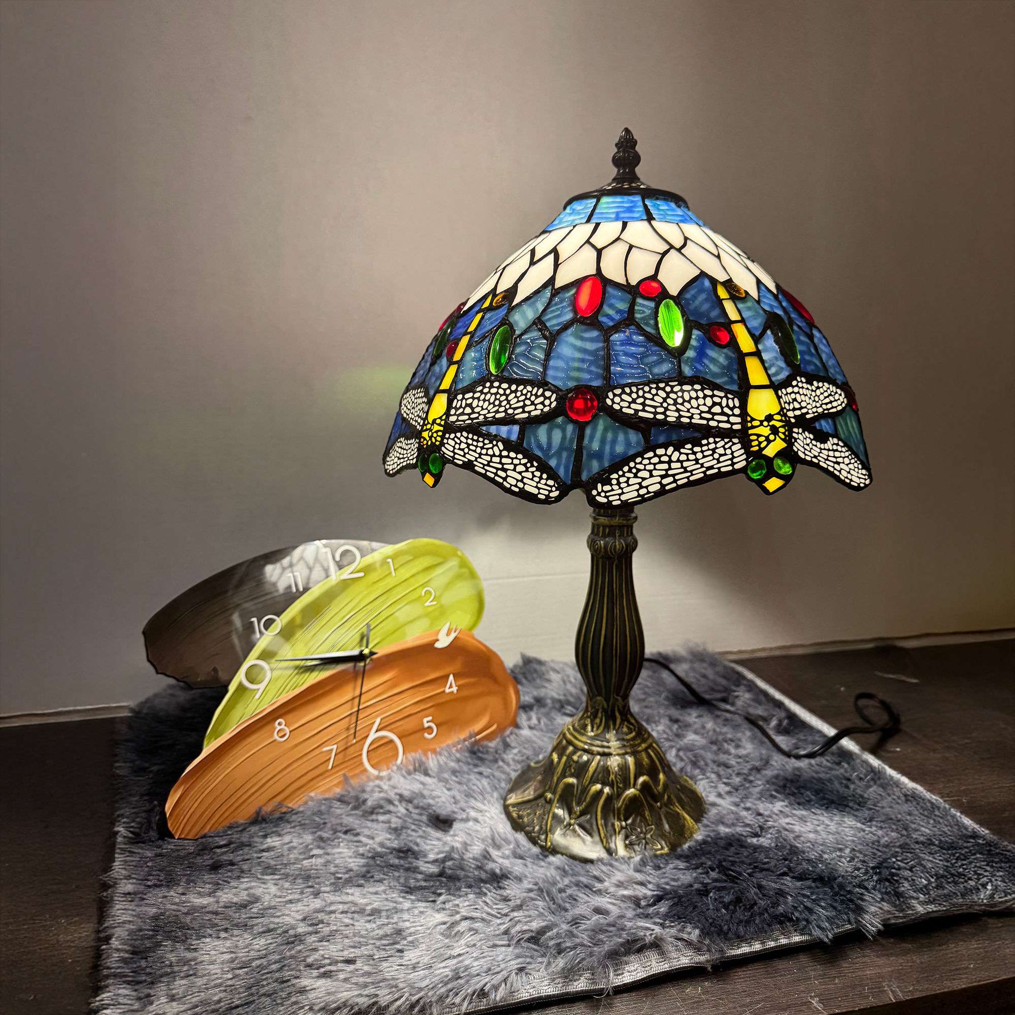Tiffany Table Lamp - 12” Dragonfly