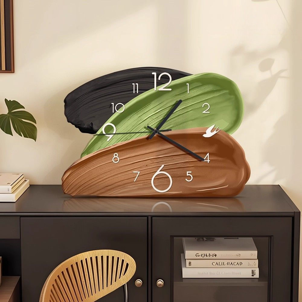 TYP635 - Vintage Creative Desktop Clock Decor – Elegant Retro Table Clock