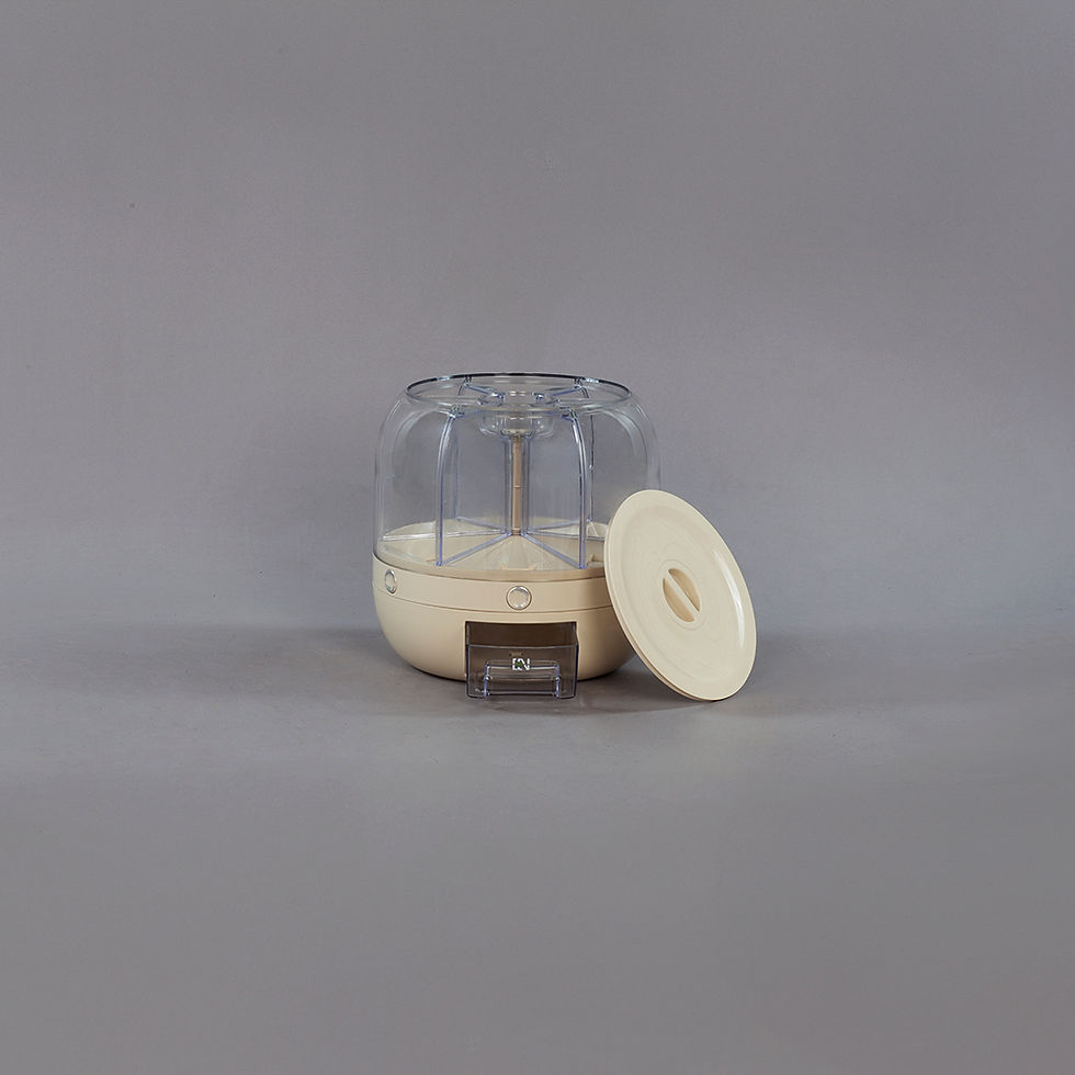 Miniature : BOX001 - Divided Rotating Grain Rice Storage Box