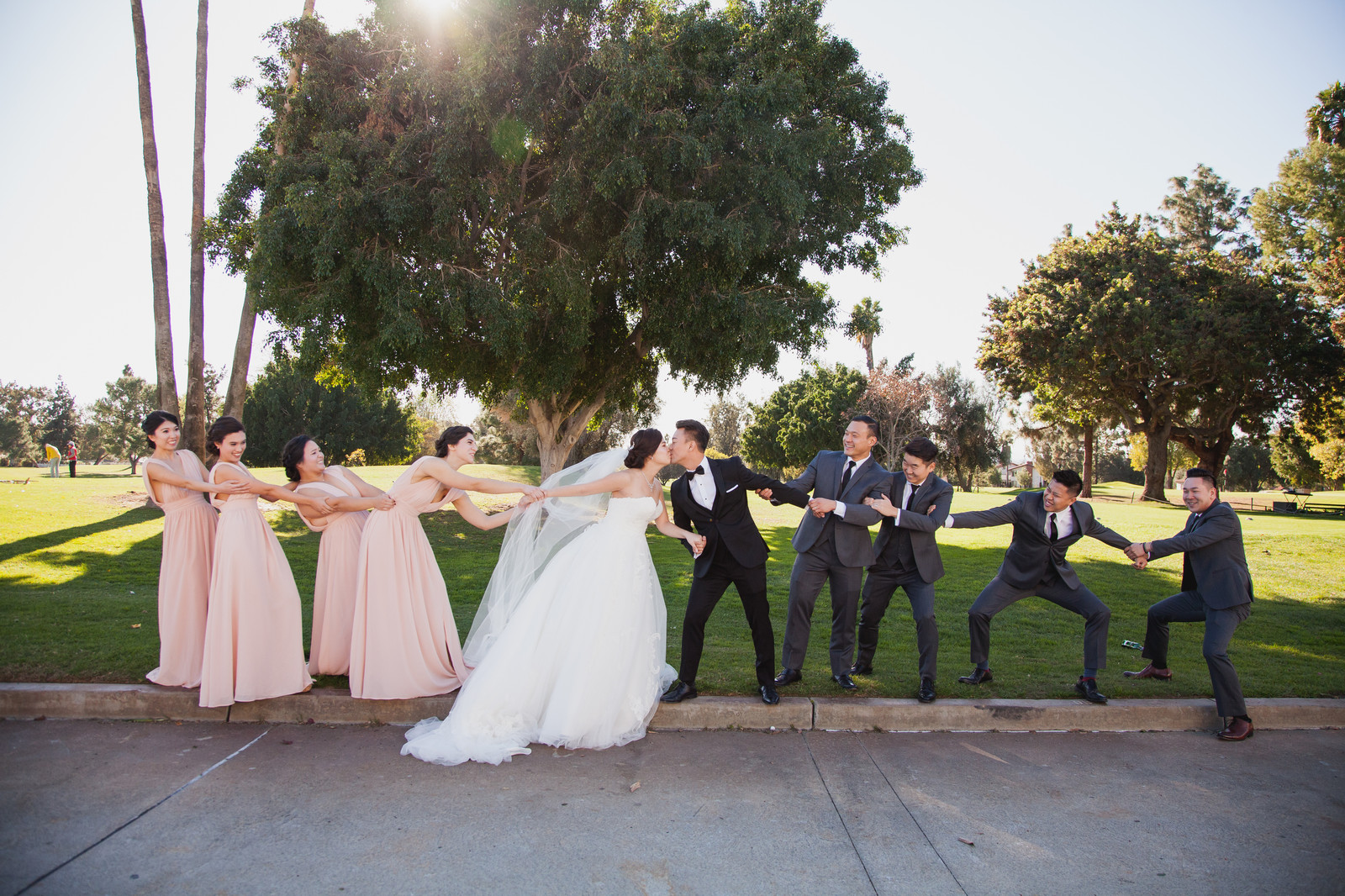 Los Coyotes Country Club Wedding Party Photo