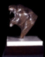 Thumbnail: Lioness's Warning — original wildlife bronze lion sculpture by Jeff Williams | River Horse Art Gallery