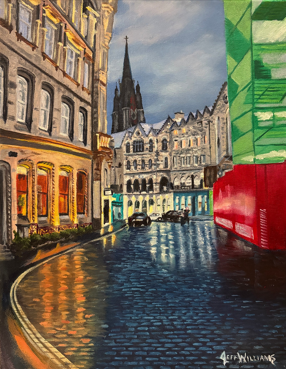 Twilight on Victoria St — cityscape fine art print by Joss Williams | River Horse Art Gallery