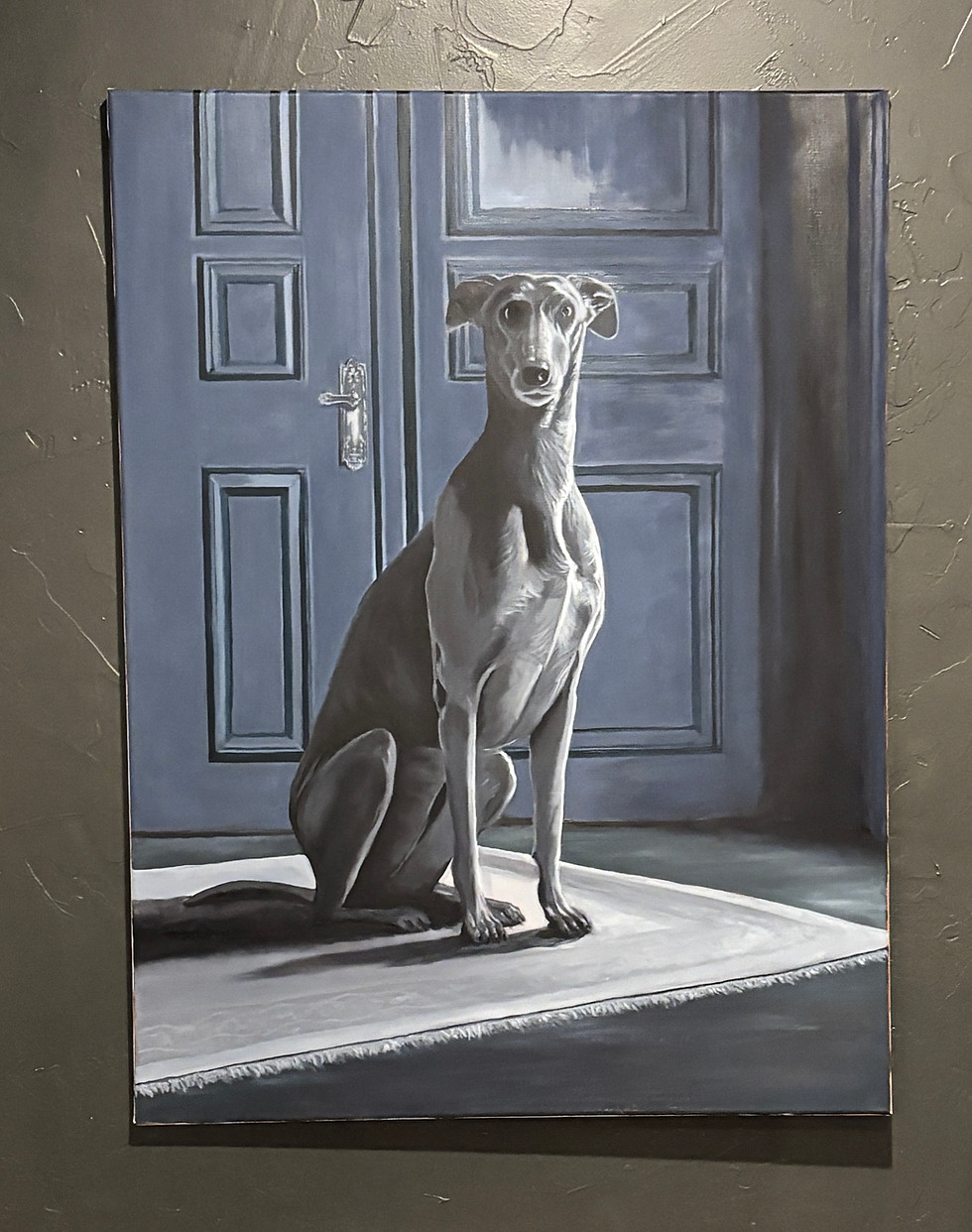 Greyhound - The Guardian — oil painting print by Jeff Williams | River Horse Art Gallery