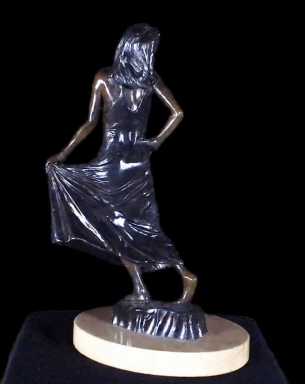 Thumbnail: Carefree — original figure bronze woman sculpture by Jeff Williams | River Horse Art Gallery