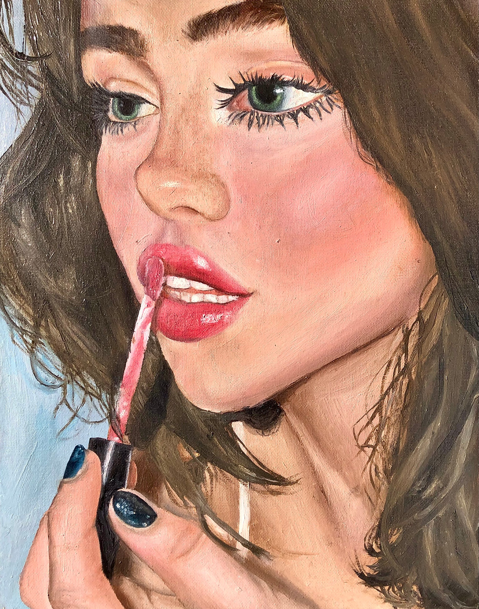 Lip Gloss & Glamour — portrait fine art print by Joss Williams | River Horse Art Gallery