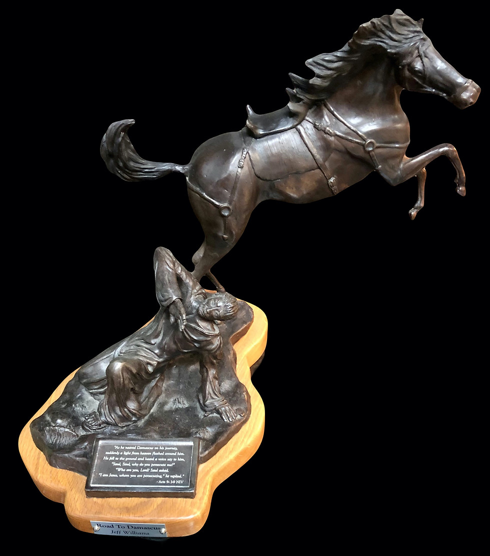 Road To Damascus — original religious bronze figure sculpture by Jeff Williams | River Horse Art Gallery
