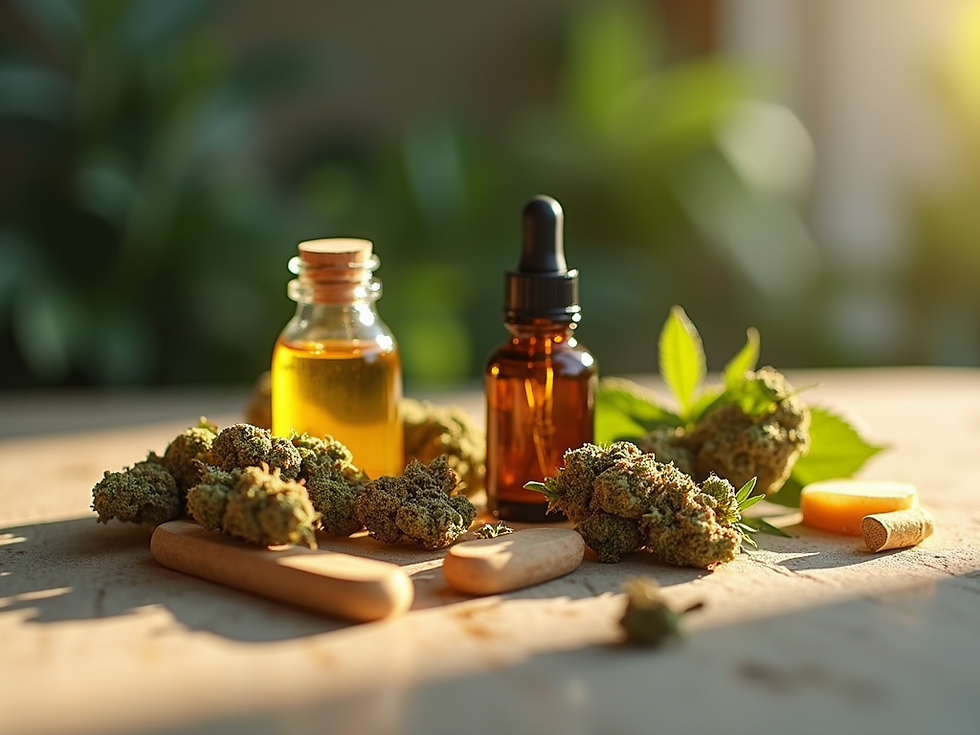 unlabeled tincture with cannabis buds