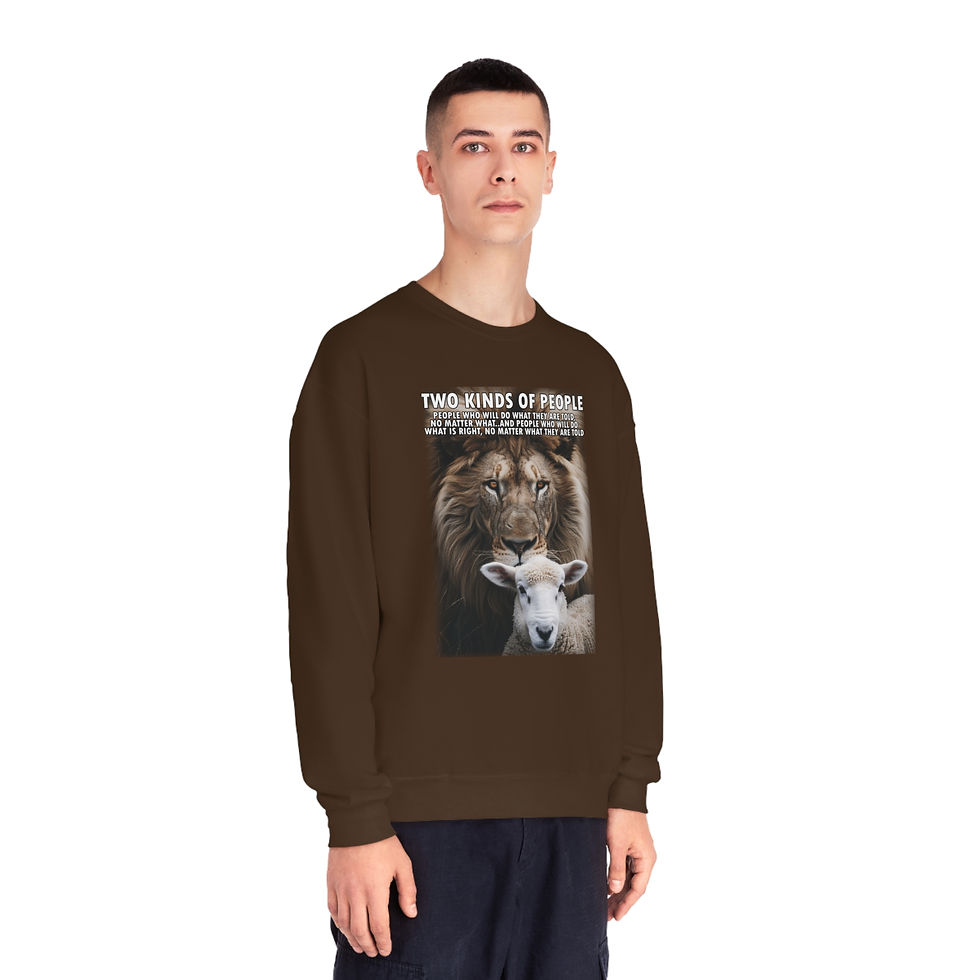 Thumbnail: Moral Integrity Sweatshirt - Lion and Sheep Design