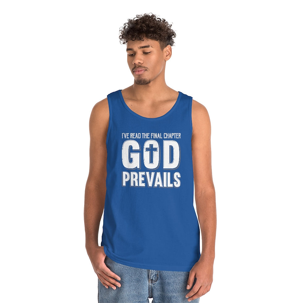 Thumbnail: God Prevails Heavy Cotton Tank Top