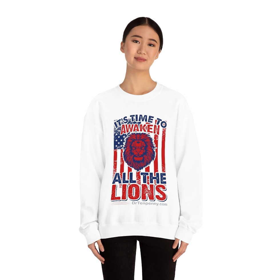 Thumbnail: Heavy Blend™ Crewneck Sweatshirt-  Awaken Lions