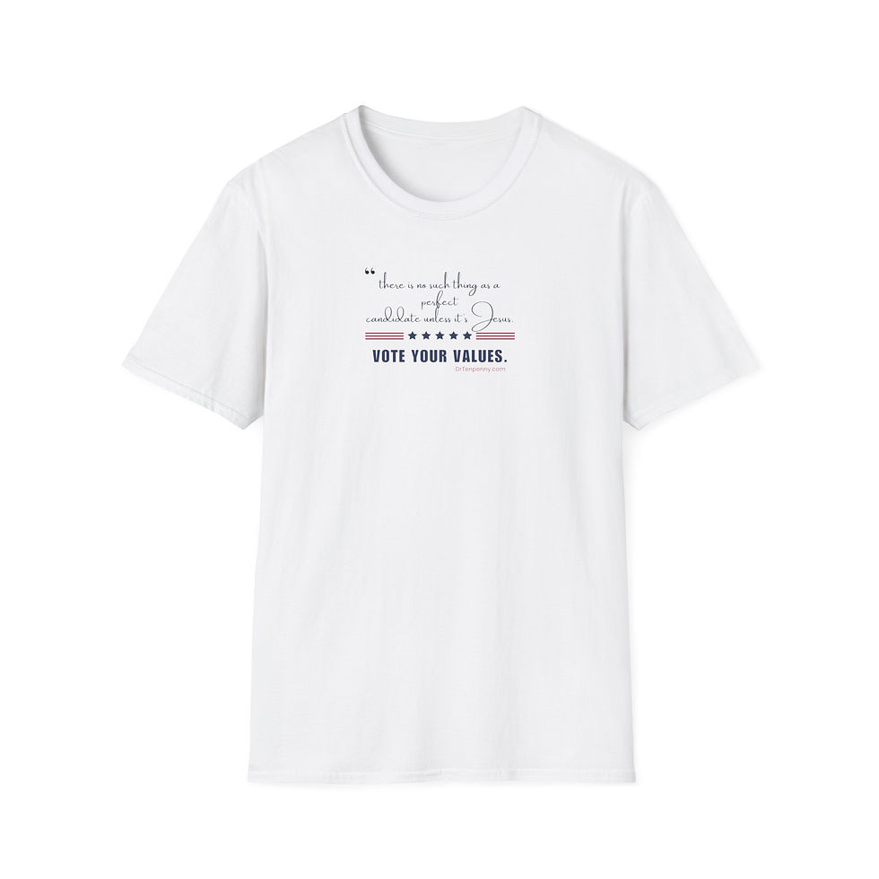 Thumbnail: Vote Your Values Unisex Softstyle T-Shirt