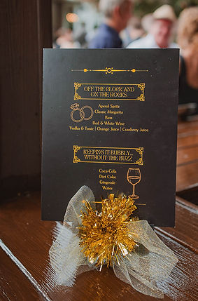 black and gold retirement party