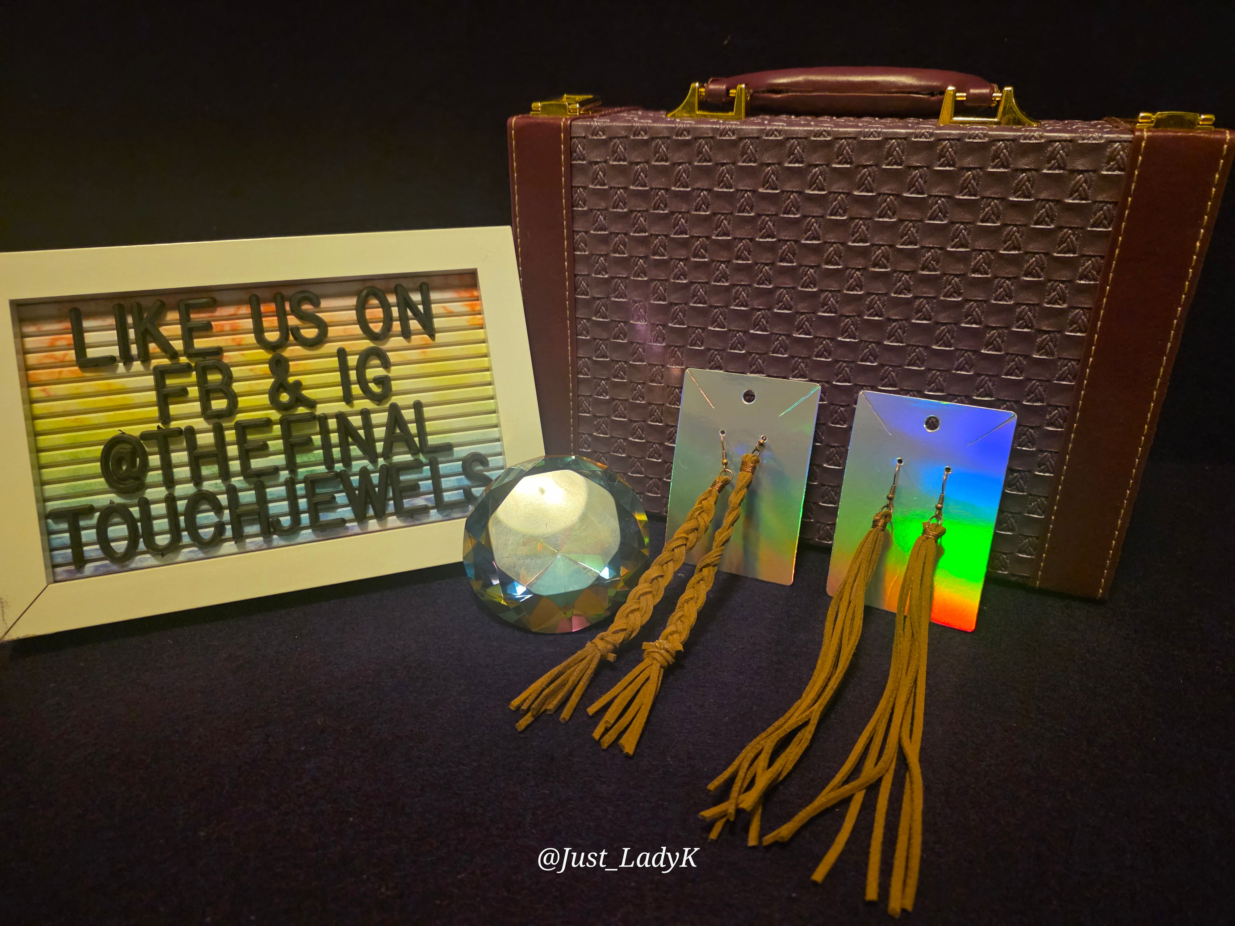 Faux suede tassle earrings