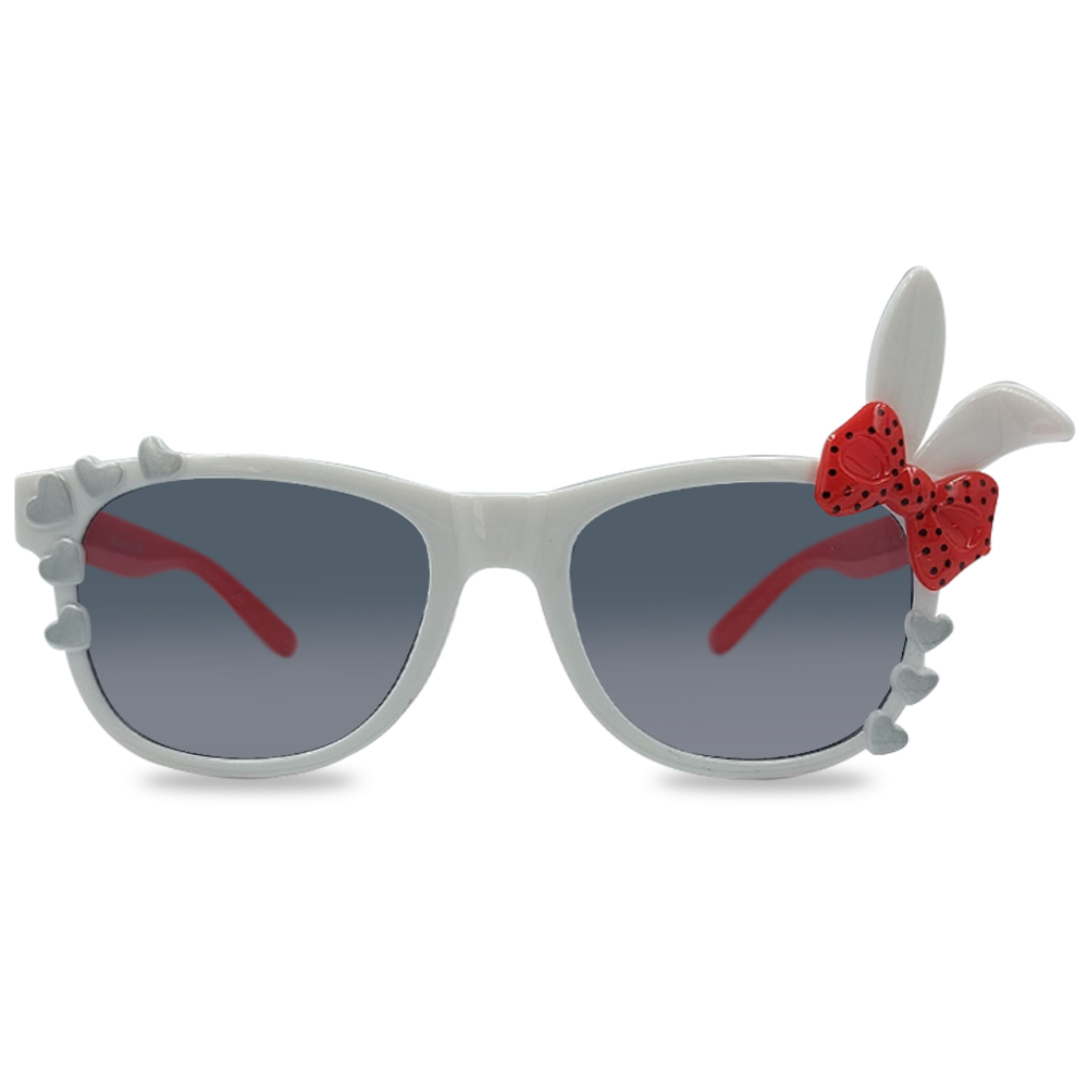 Lentes para niña moño blanco