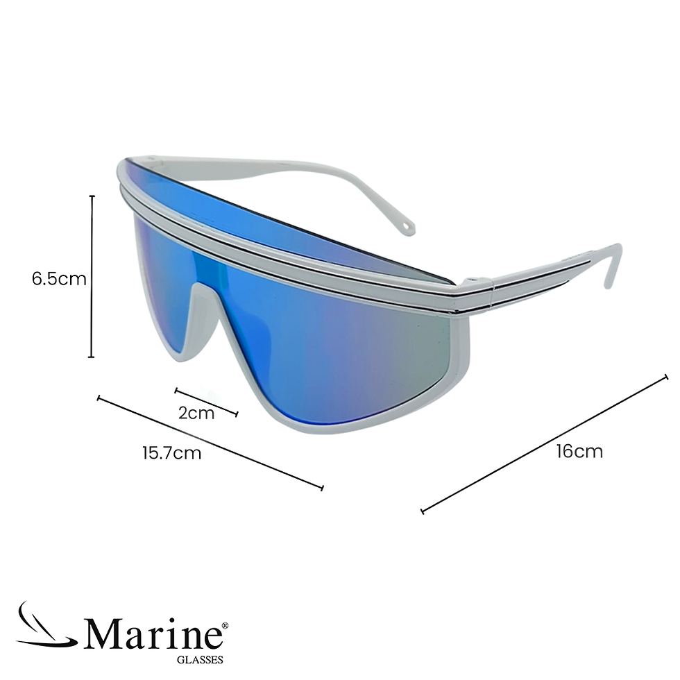 Miniatura: Lentes deportivos snow blancos degradado azul