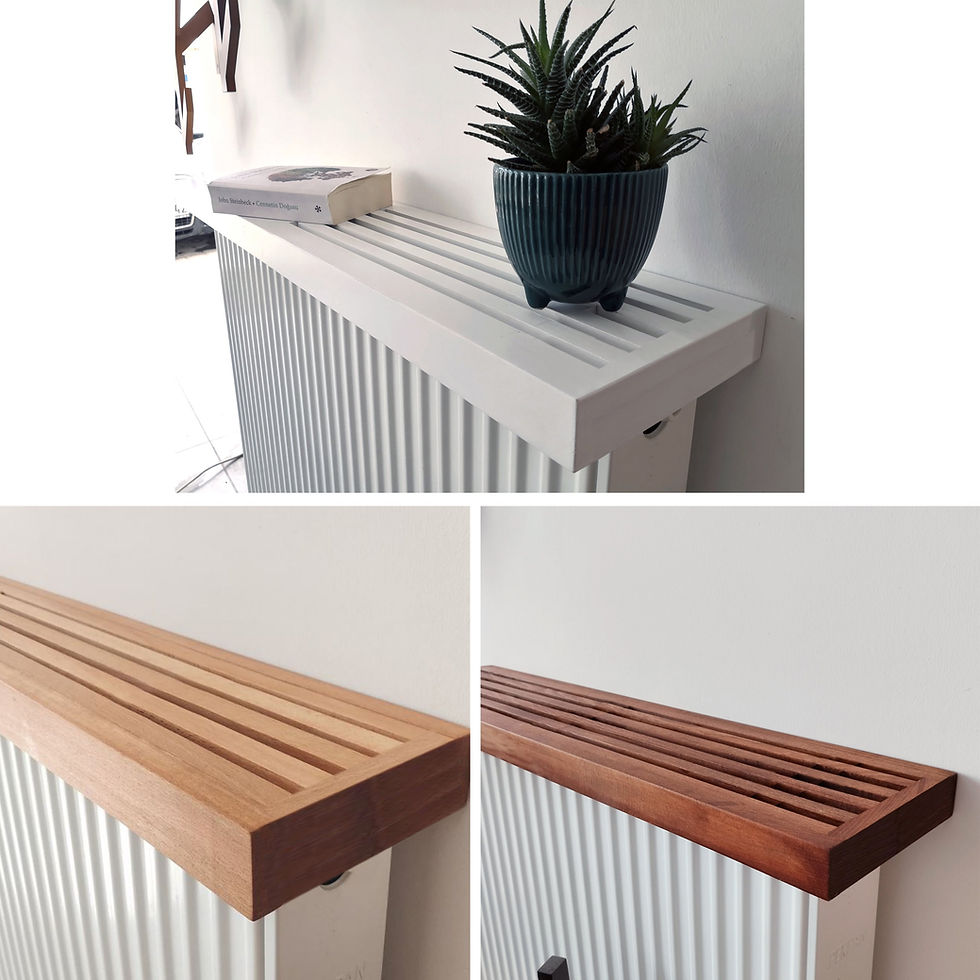 Thumbnail: Wooden Radiator Top Shelf: Cat Sleeping Surface & Decorative Heater Cover