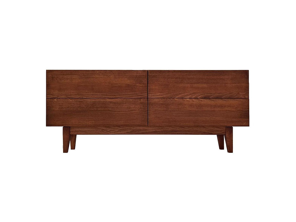 Thumbnail: Custom Solid Wood Media Console Table: TV Stand with Storage