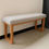 Thumbnail: Custom Upholstered Beech Wood Bench: Modern Entryway Seating
