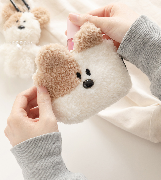 Brunch Brother Card Wallet Pepper Dog Design Boucle Pouch