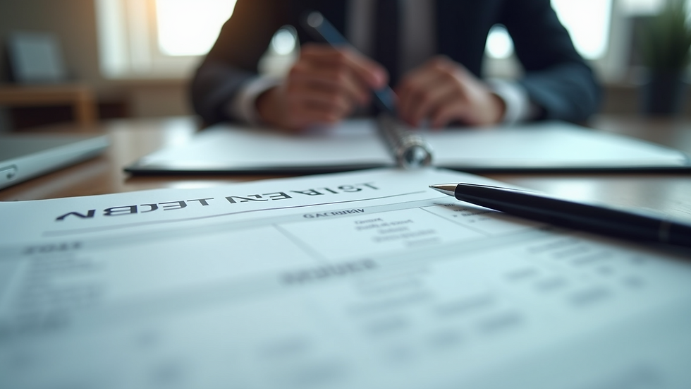 Eye-level view of a credit report document on a desk