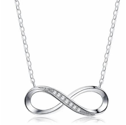 Sterling Silver Infinity Clavicle Necklace