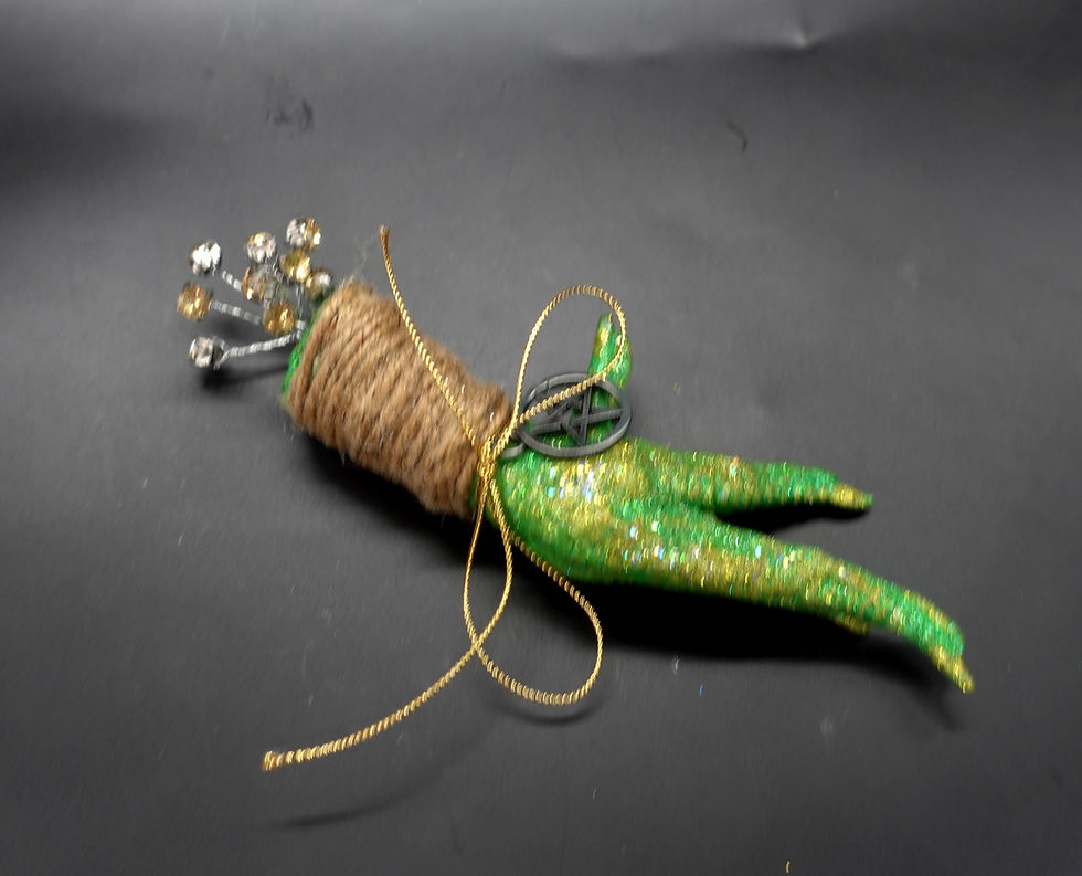 Thumbnail: Green real chicken foot for protection