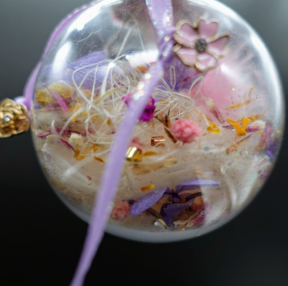Thumbnail: pink roses witch ball (witch orb)