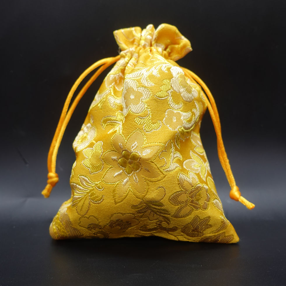 runes bag for 27 piece Light blue gold yellow elder futhark resin runes set