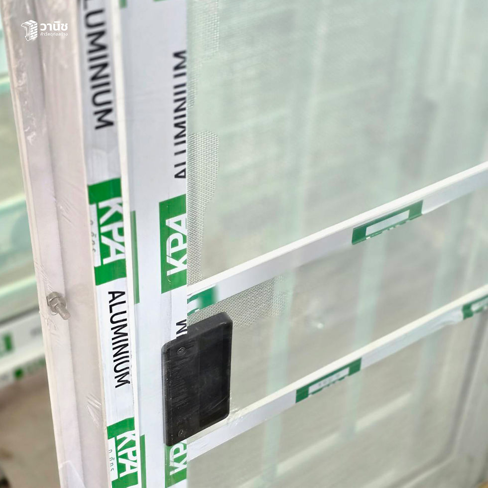 ภาพขนาดย่อ: หน้าต่าง KP 2 ช่อง 100x100 มุ้งขาว เหล็กดัดพวงองุ่น สีขาว