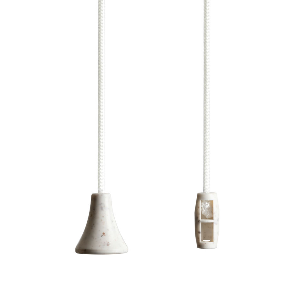 Thumbnail: Light Pull Cord, Choice of Handle Designs in a White Marble Finish.