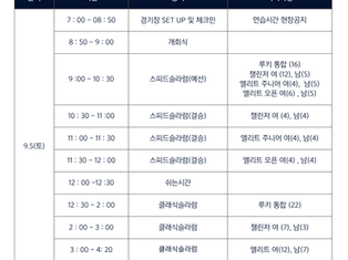 춘천 FS ROLLING CUP 경기 일정 및 스타트 리스트 안내