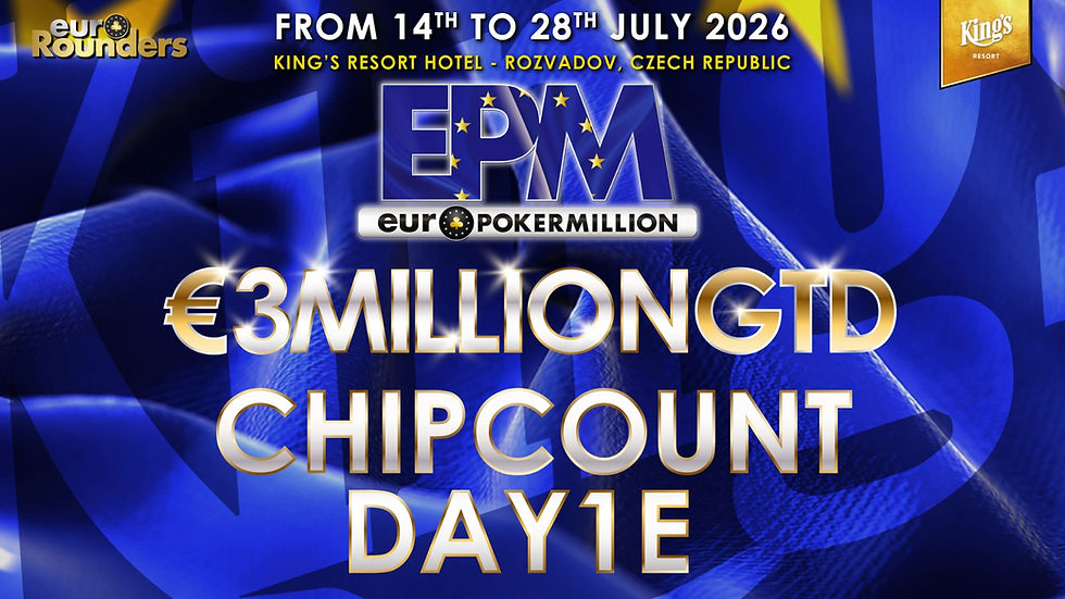 🇦🇹 Japiko takes the lead on 🇪🇺EPM Euro Poker Million 2026 Day1E ! 