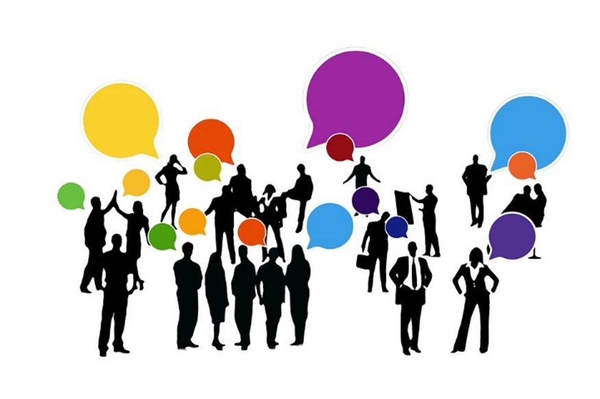 People connecting and being social