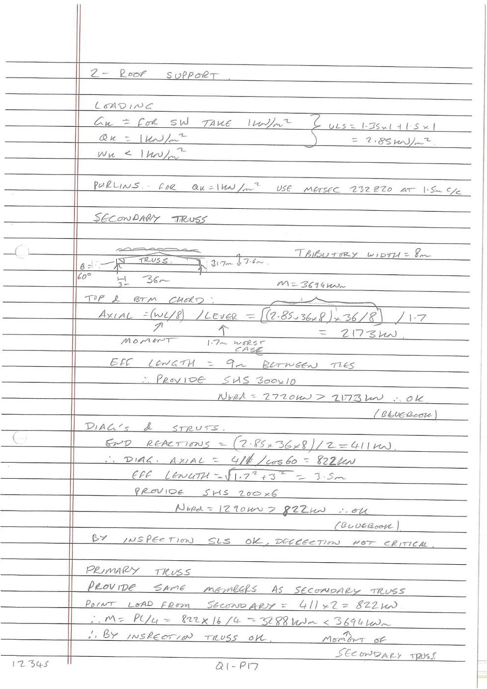 IStructE Exam Worked Example January 2017 Q1