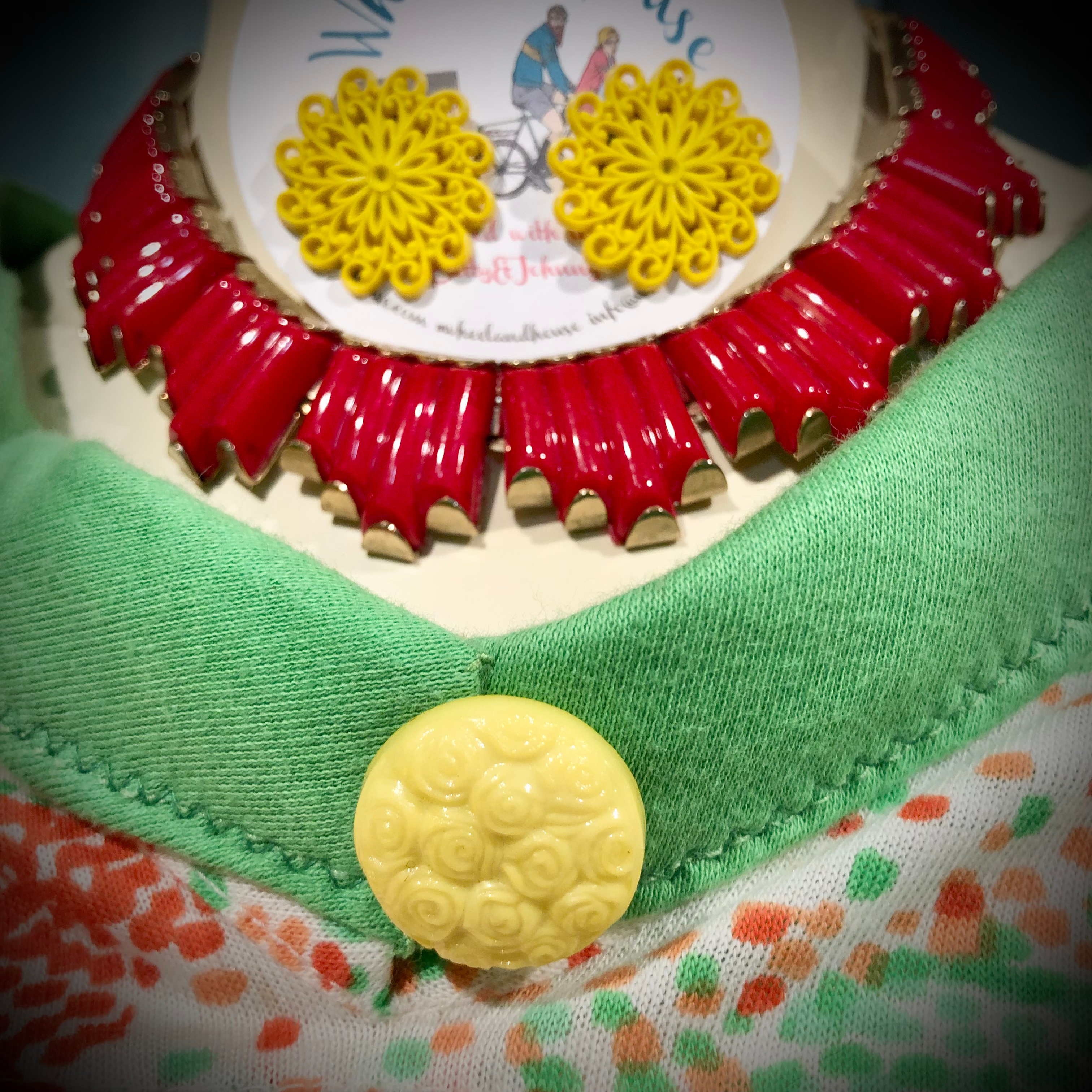 Lemon Lace Mandala Earrings