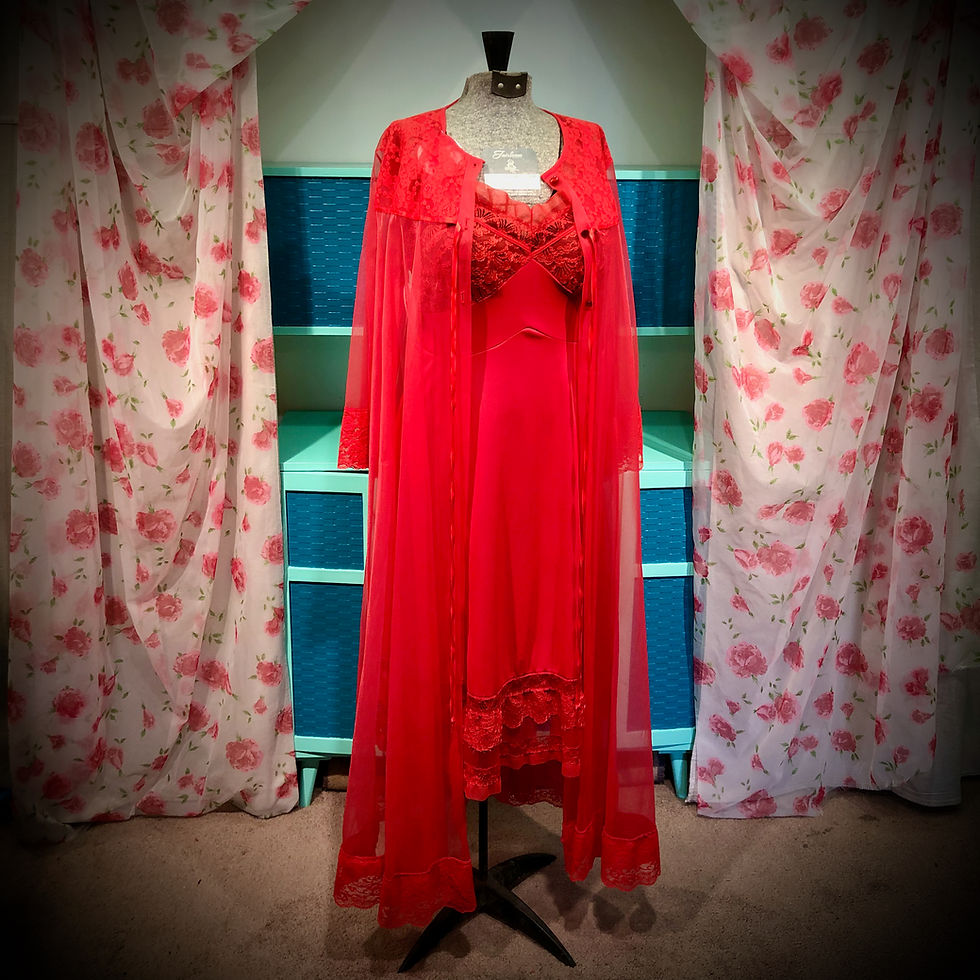 Thumbnail: Shear-ly Strawberry Red 1950's Robe