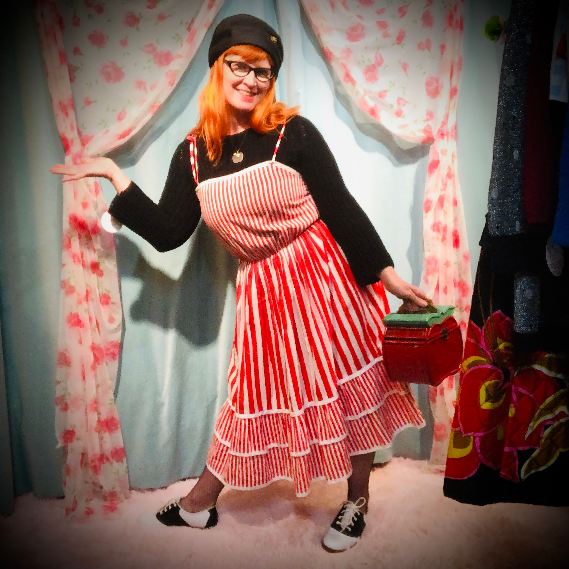 SOLD OUT! Red & White Striped Circus Tent Dress