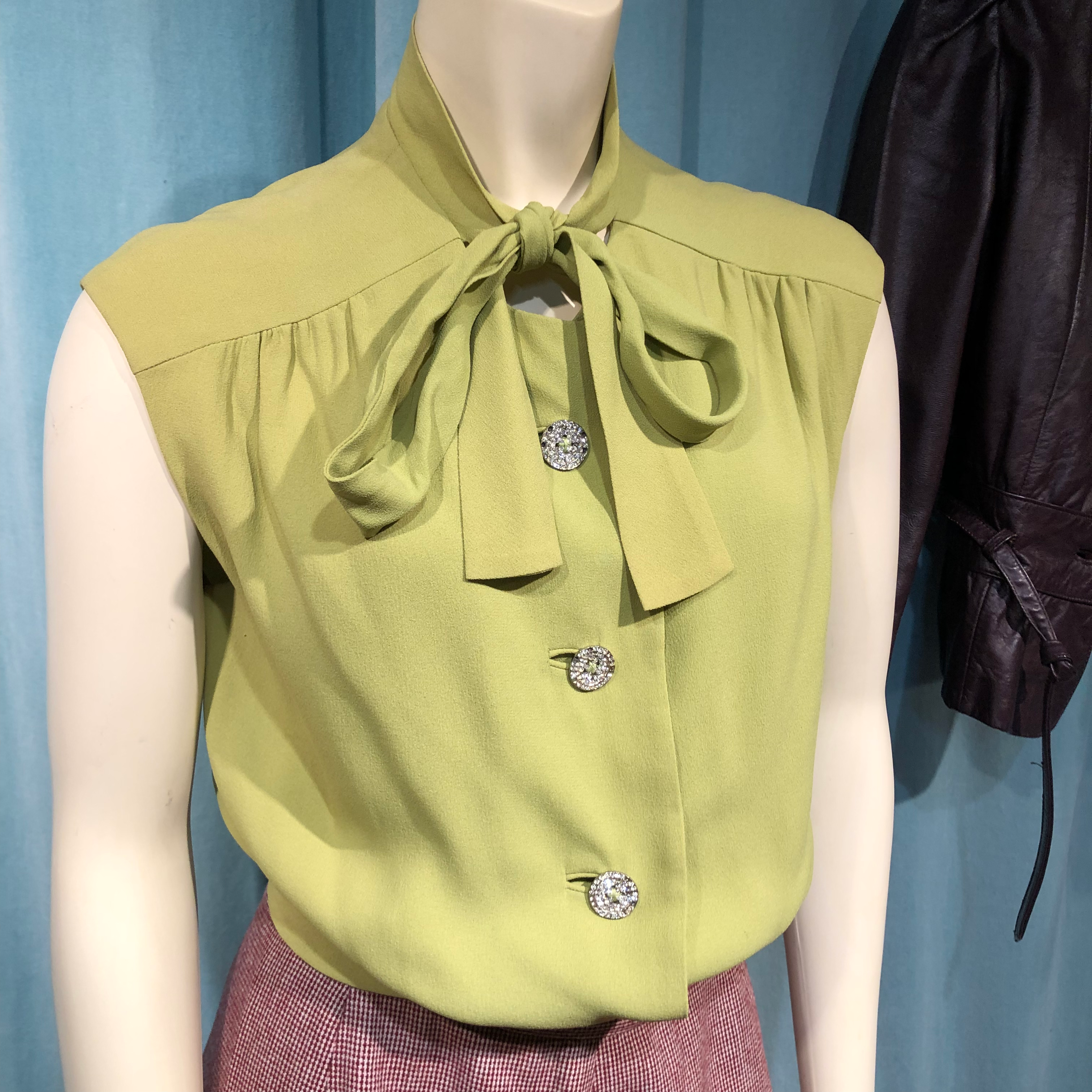 SOLD OUT! Charming Chartreuse Bow Blouse