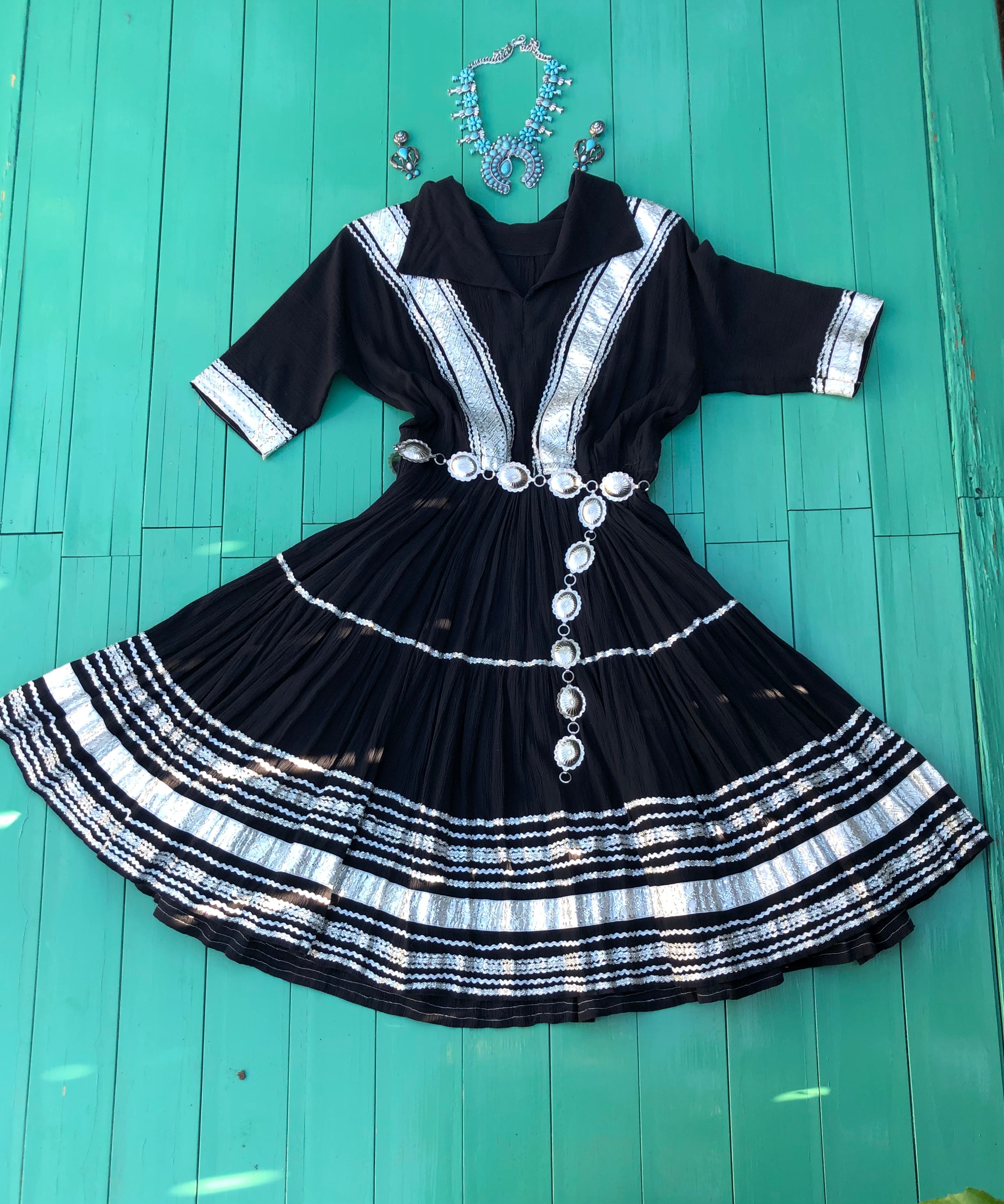 Black & Silver Patio Dress