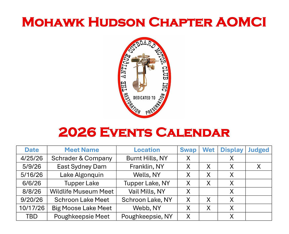 Mohawk Hudson Chapter AOMCI Events Listing
