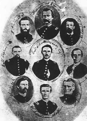 Group of 7th Kentucky officers, probably 1864.