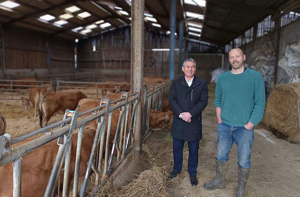 David Magnier, député Rassemblement National de l’Oise était présent en Visite de la Ferme des Hauts Près à Maimbeville