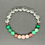 Thumbnail: Clear quartz bracelet with malachite and rose quartz