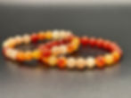 Thumbnail: Carnelian and sunstone beaded bracelets