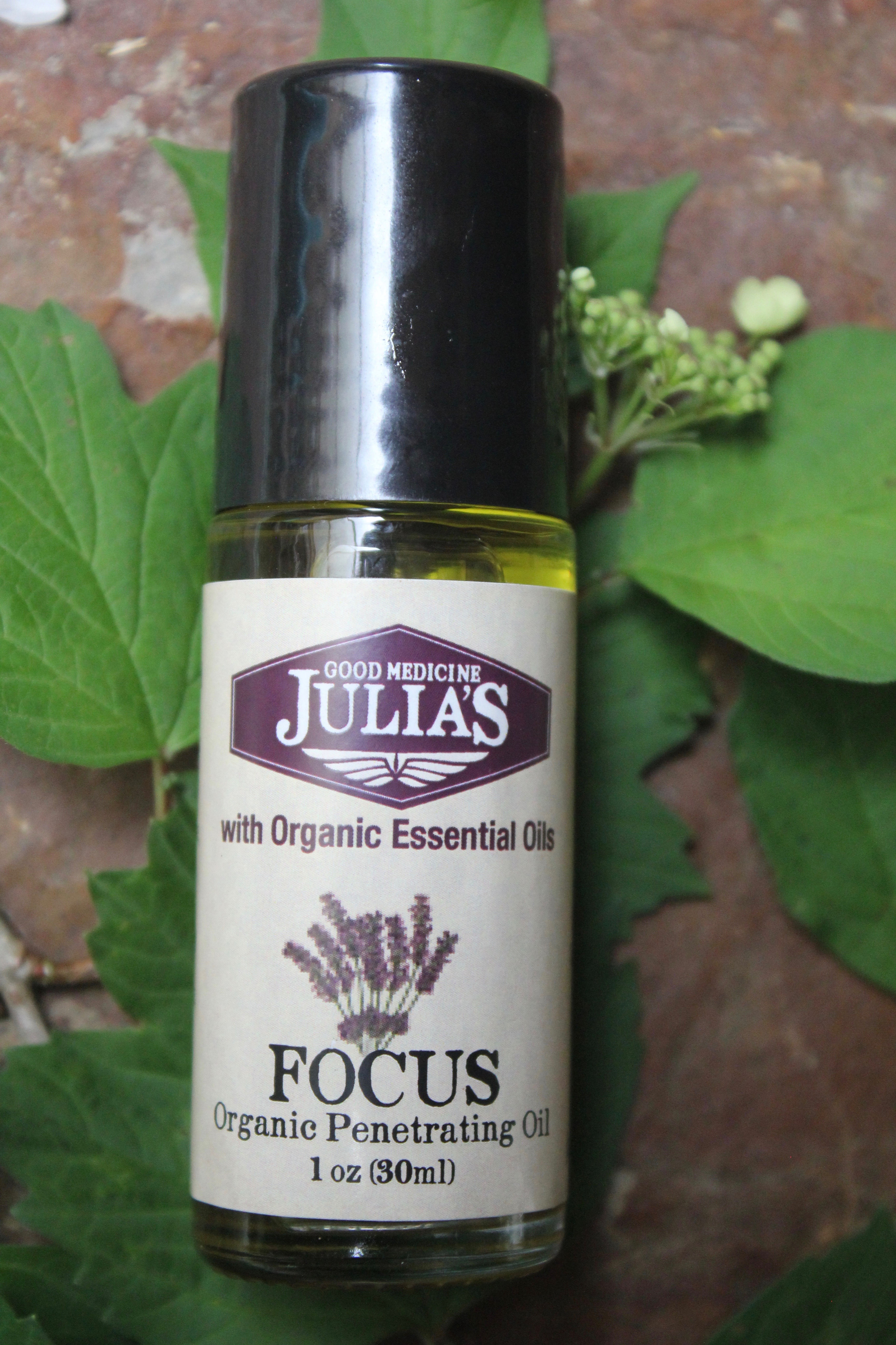 Julias Focus Lavender Roll-On Oil with Organic Essential Oils
