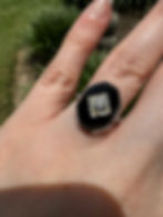 Thumbnail: Antique Diamond & Onyx Ring