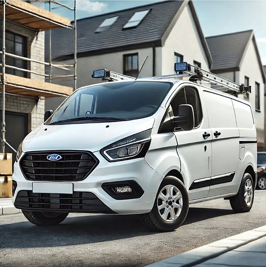 white ford van for commercial use