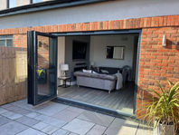 open bifolding door