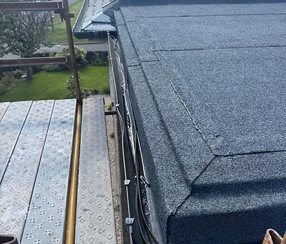 close up of flat roof