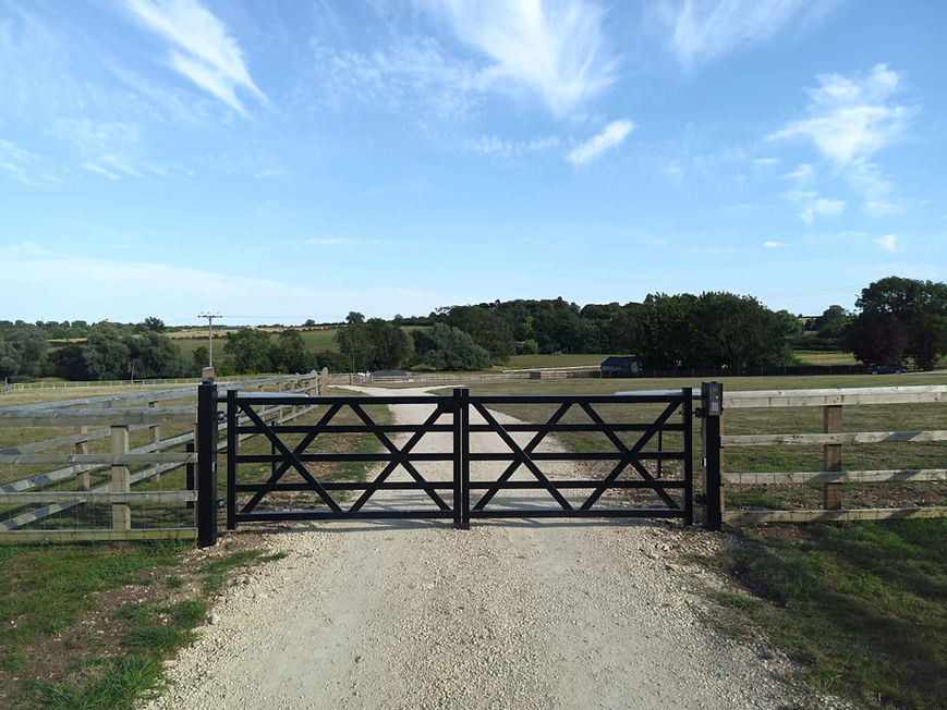 Security gate access to farm